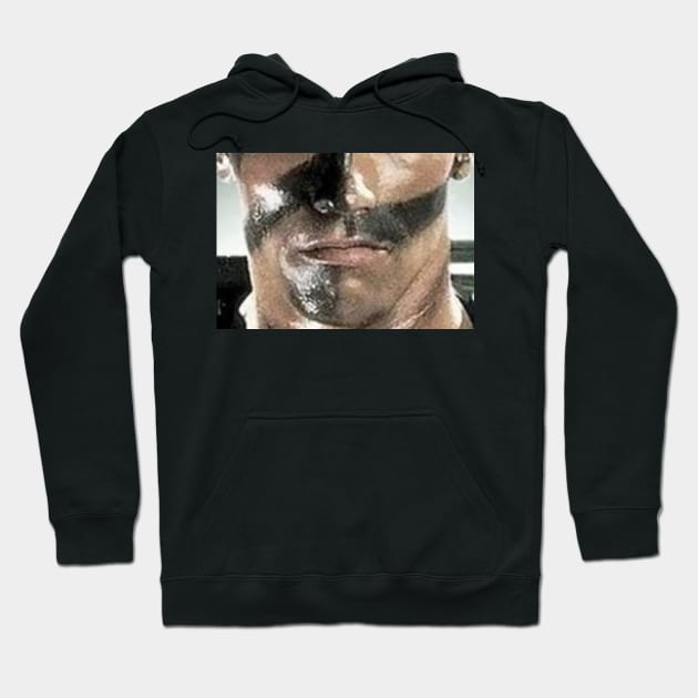 arnie commando face mask Hoodie by thehollowpoint